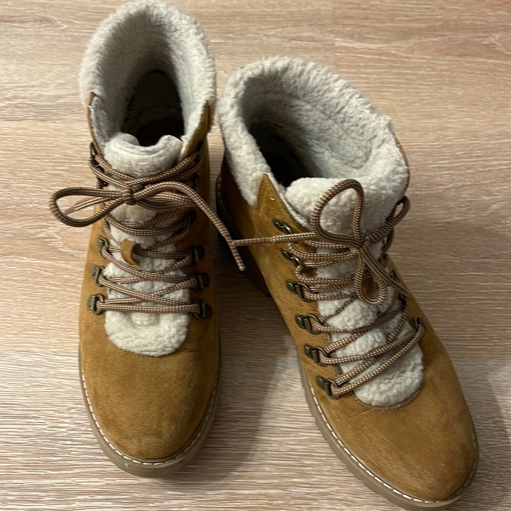 Suede Sherpa/fleece lined boots